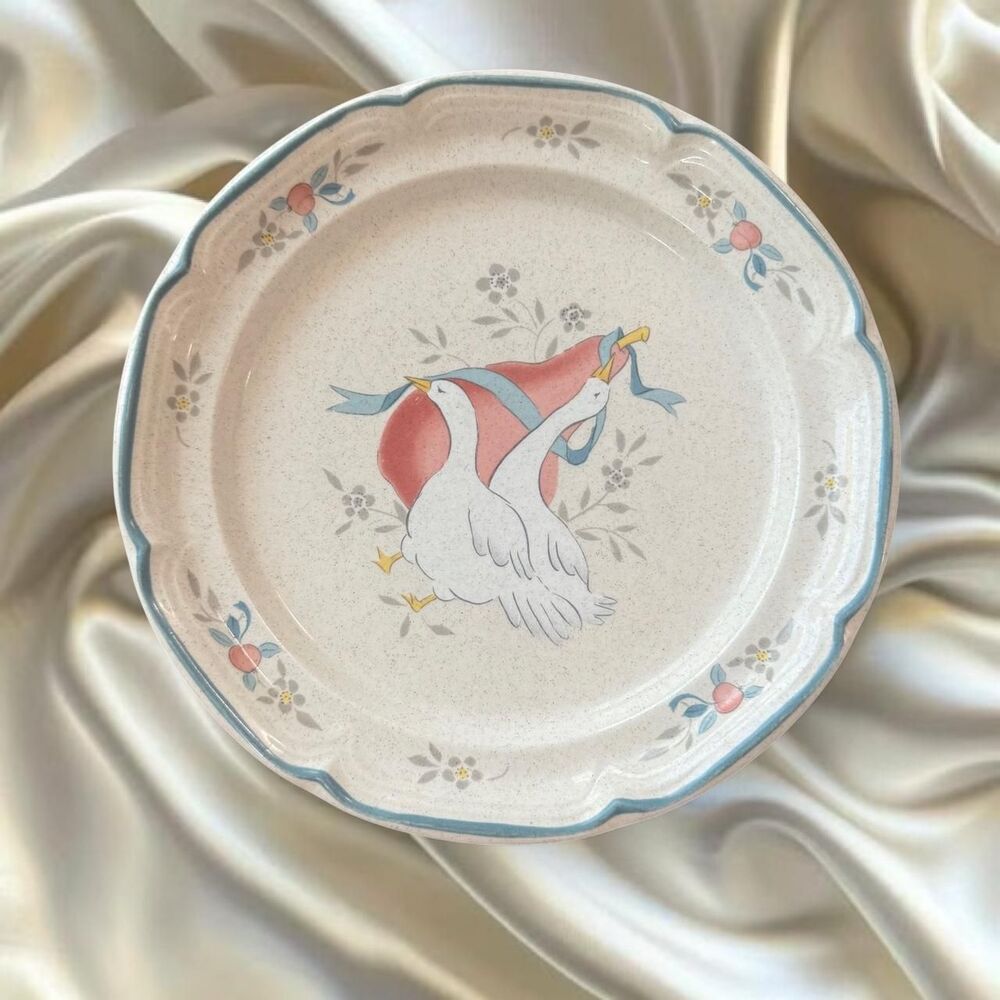Vintage geese cottagecore plate by international marmalade Japan